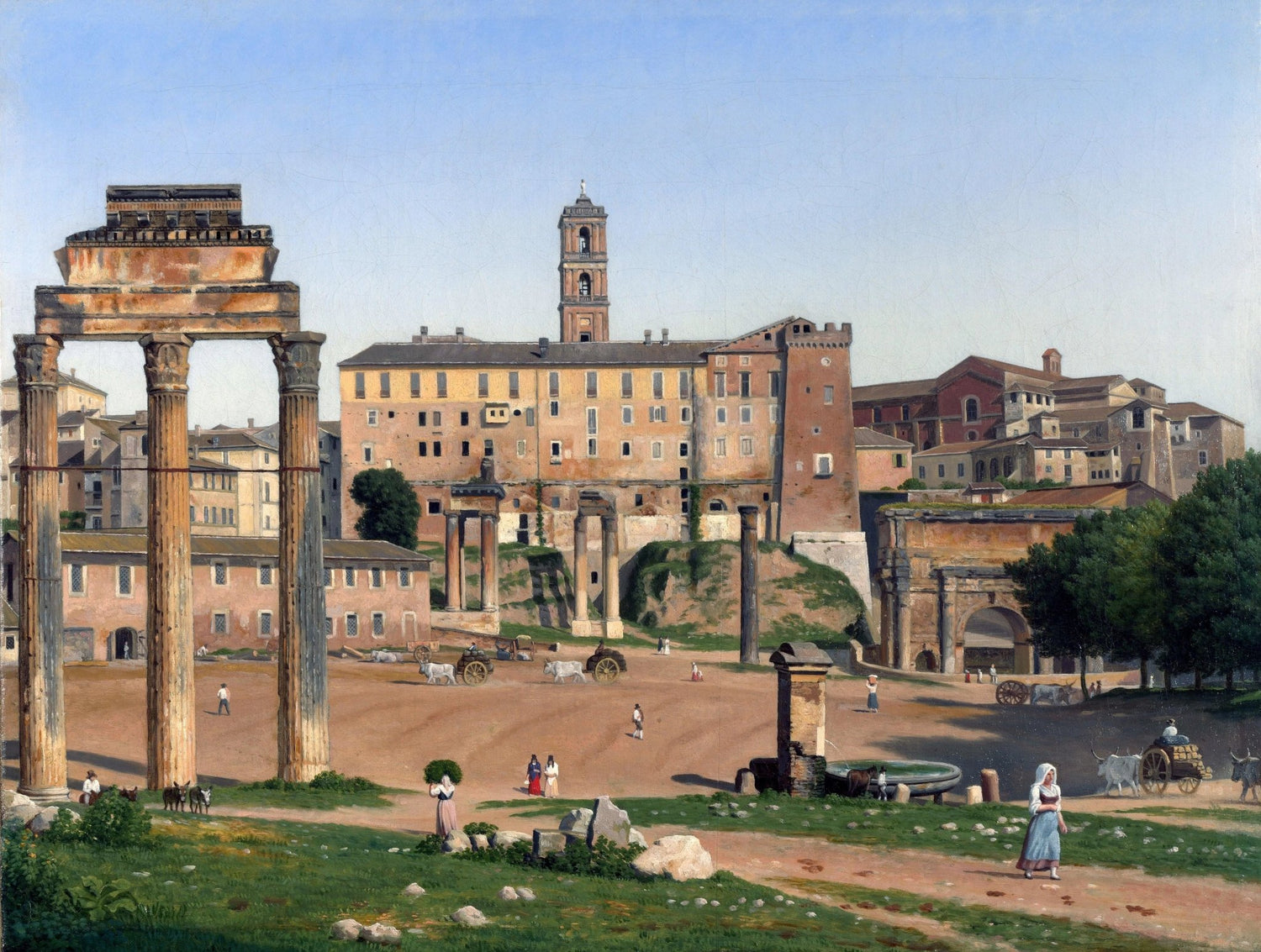 Landscape Oil Painting - Roman Forum with Ancient Ruins - Oil Painting Haven