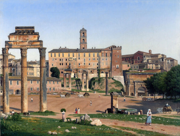 Landscape Oil Painting - Roman Forum with Ancient Ruins - Oil Painting Haven