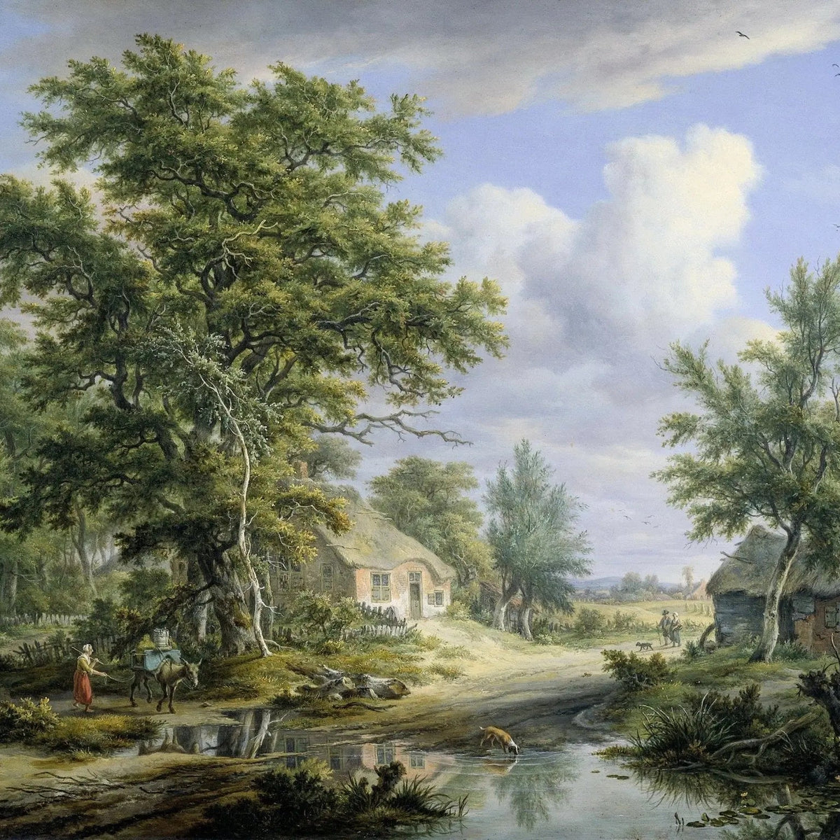 Landscape Oil Painting - Rural Cottage Scene - Oil Painting Haven