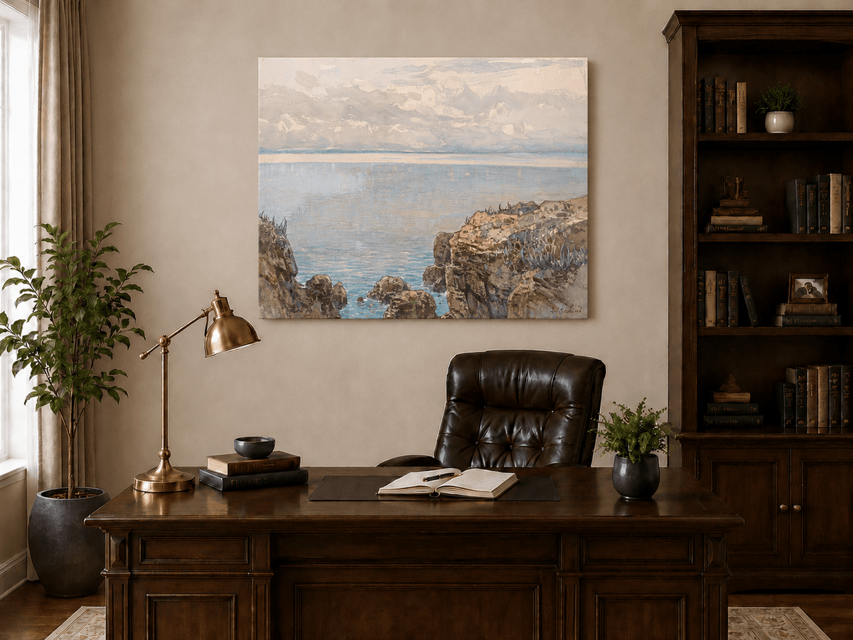 Landscape Oil Painting - Serene River with Swans and Trees
