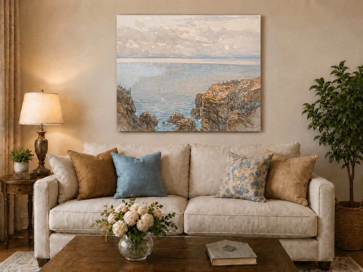 Landscape Oil Painting - Serene River with Swans and Trees