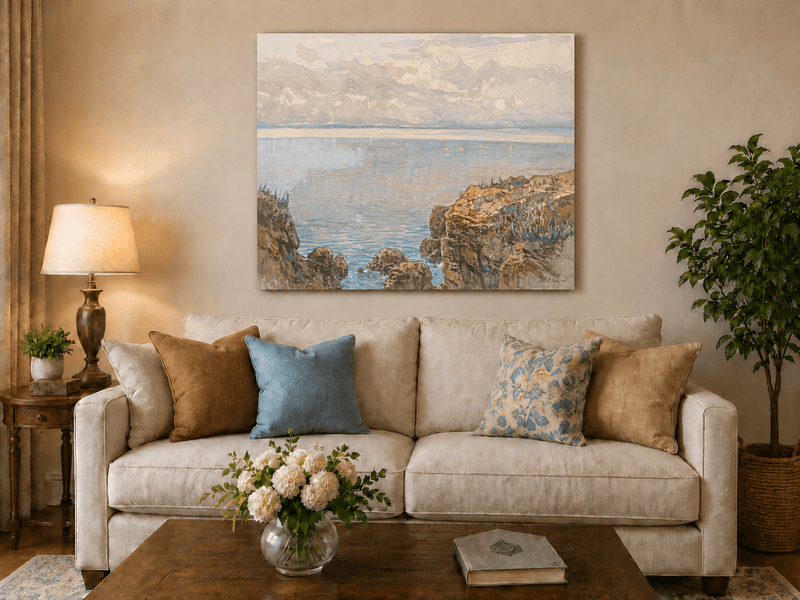 Landscape Oil Painting - Serene River with Swans and Trees