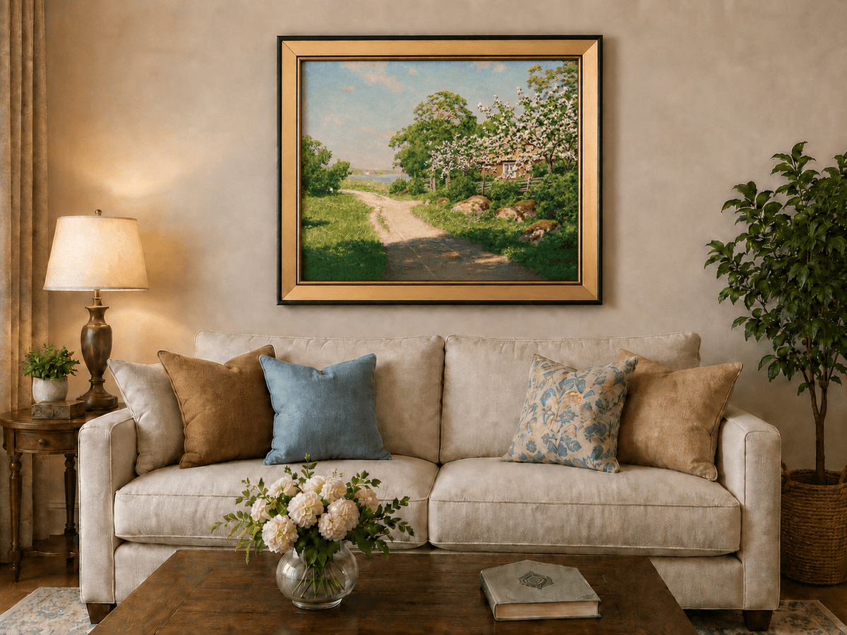Landscape Oil Painting - Spring Floral Landscape Oil Painting