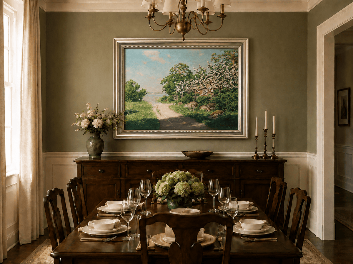 Landscape Oil Painting - Spring Floral Landscape Oil Painting