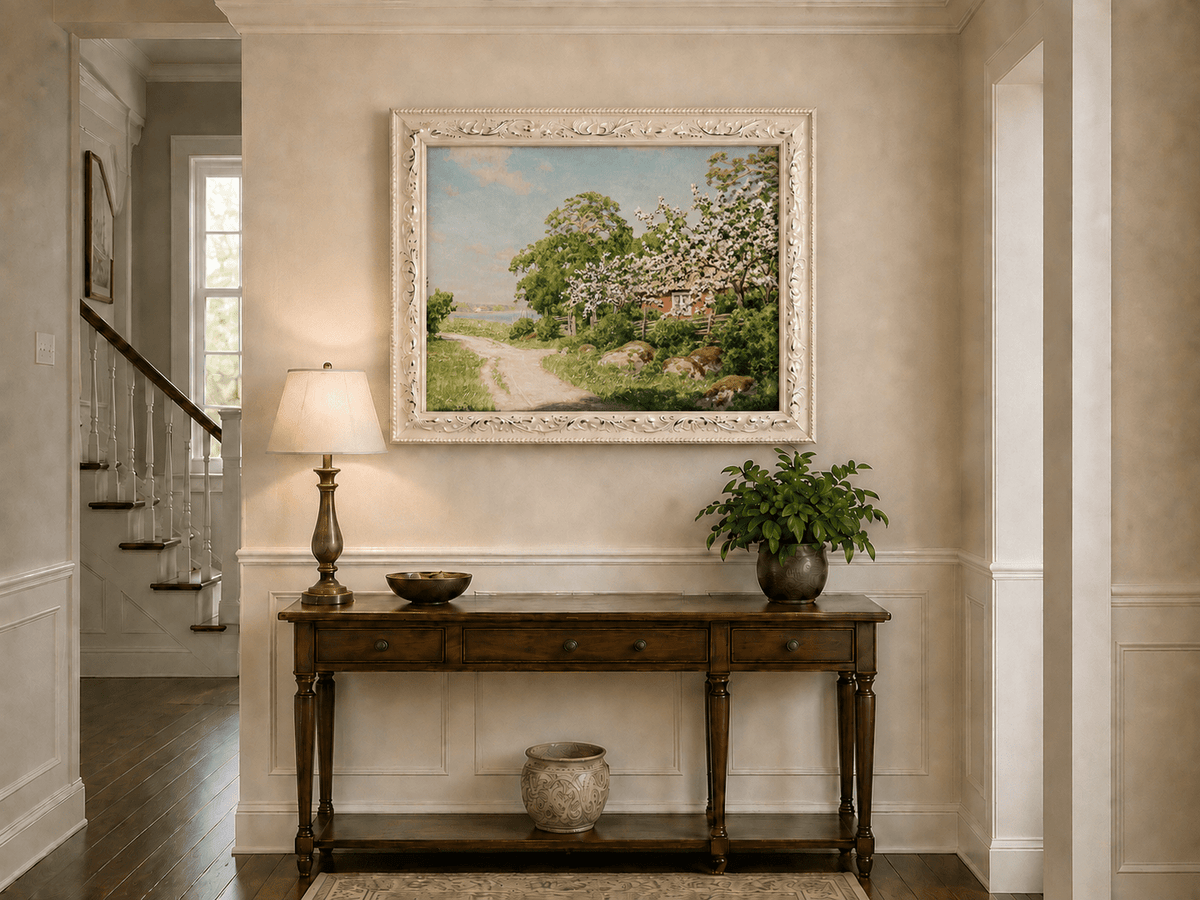 Landscape Oil Painting - Spring Floral Landscape Oil Painting