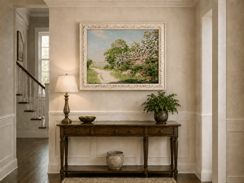 Landscape Oil Painting - Spring Floral Landscape Oil Painting