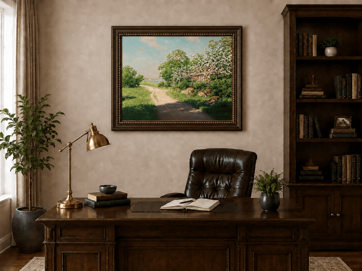 Landscape Oil Painting - Spring Floral Landscape Oil Painting