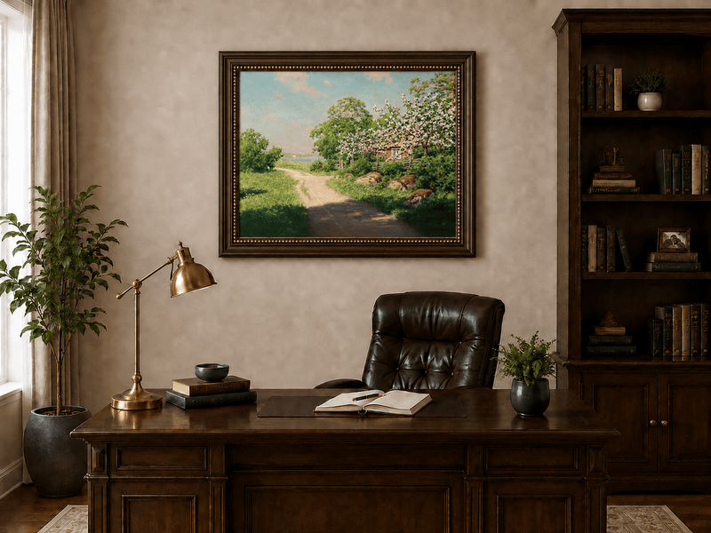 Landscape Oil Painting - Spring Floral Landscape Oil Painting