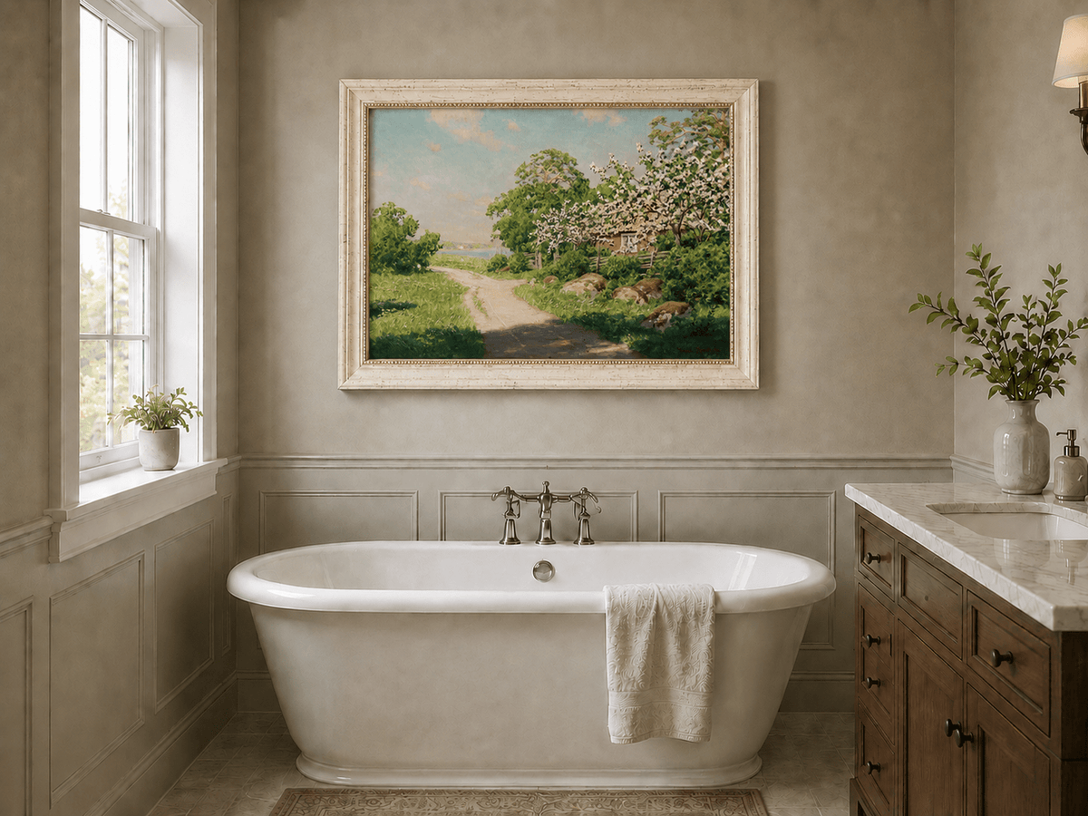 Landscape Oil Painting - Spring Floral Landscape Oil Painting