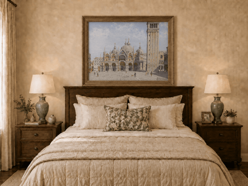 Landscape Oil Painting - St. Mark’s Basilica & Bell Tower, Venice
