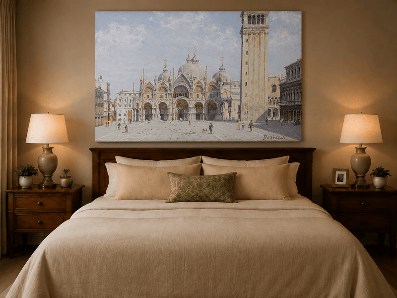Landscape Oil Painting - St. Mark’s Basilica & Bell Tower, Venice