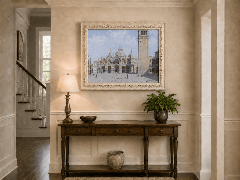 Landscape Oil Painting - St. Mark’s Basilica & Bell Tower, Venice
