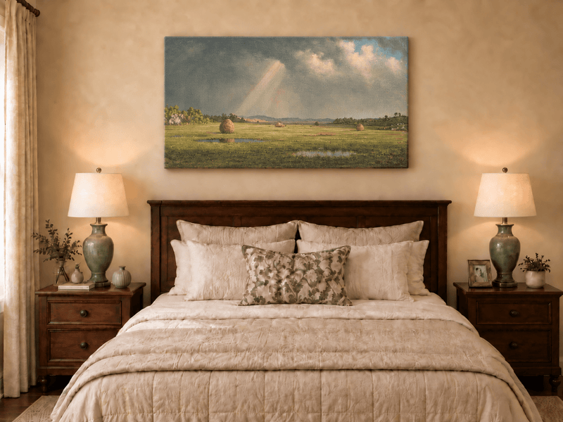 Landscape Oil Painting - Sunlight Over Newburyport Meadows