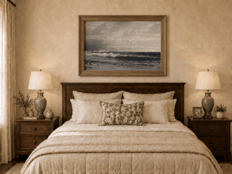 Landscape Oil Painting - Turbulent Seas, Stormy Skies & Stranded