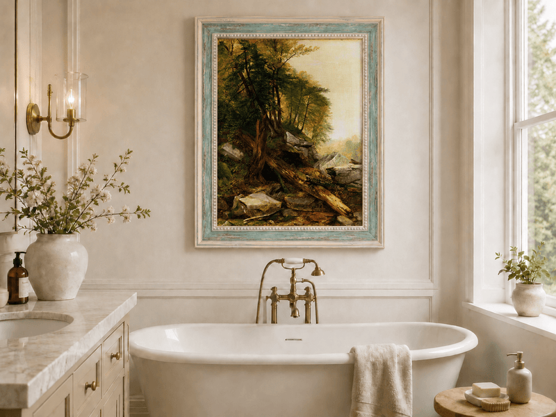 Landscape Oil Painting - Untamed Forest Scene Wall Art