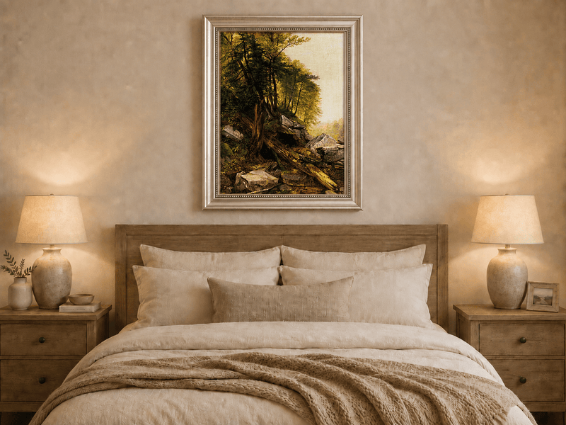 Landscape Oil Painting - Untamed Forest Scene Wall Art