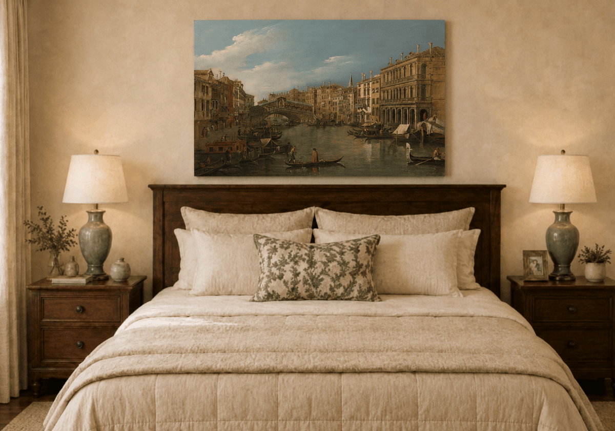 Landschaft Ölgemälde - Venedig Canal Grande Rialtobrücke