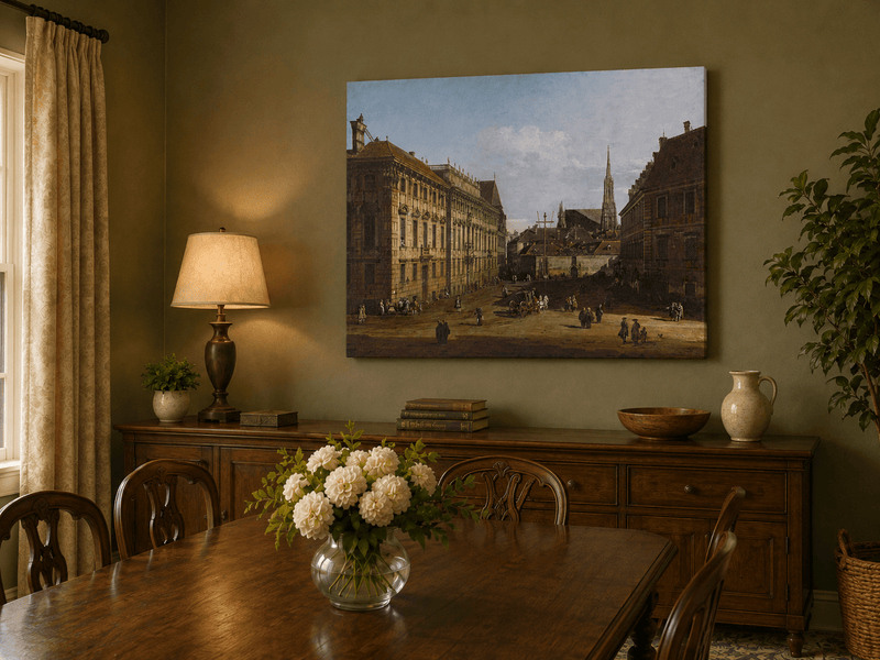 Landscape Oil Painting - Vienna Lobkowitz Square Baroque