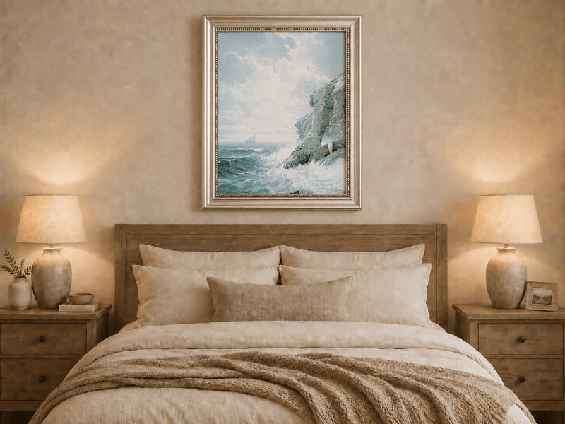 Landscape Oil Painting - White Coastal Cliffs