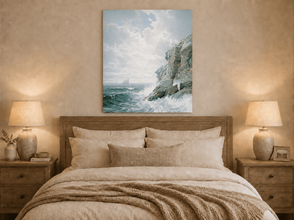 Landscape Oil Painting - White Coastal Cliffs
