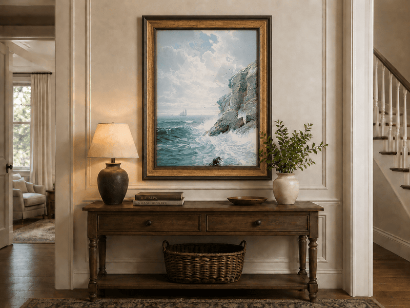 Landscape Oil Painting - White Coastal Cliffs
