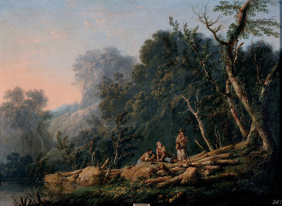Landscape Oil Painting - Woodland Rest with Figures - Oil Painting Haven