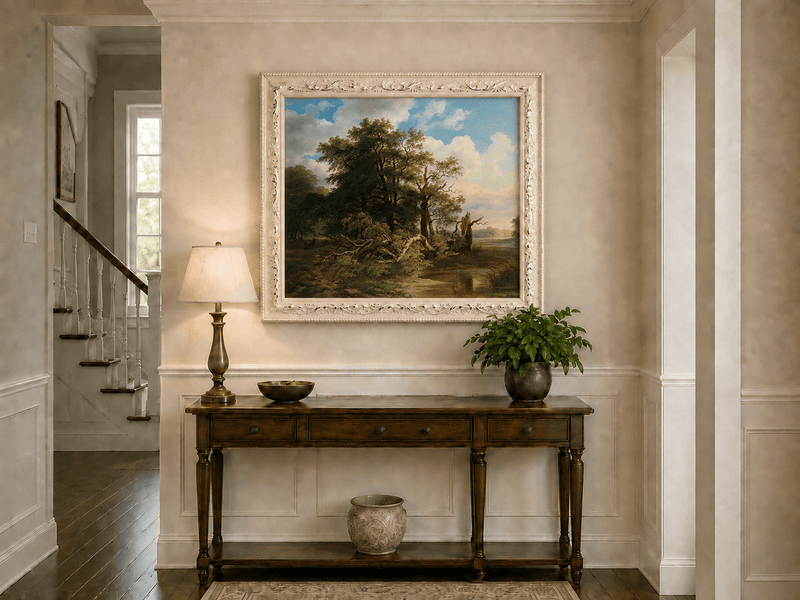 Landscape Oil Painting - Woodland River Landscape | Hand-Painted