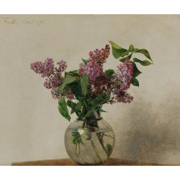 Lilac Flowers in Glass Vase Still Life– Floral Oil Painting - Oil Painting Haven