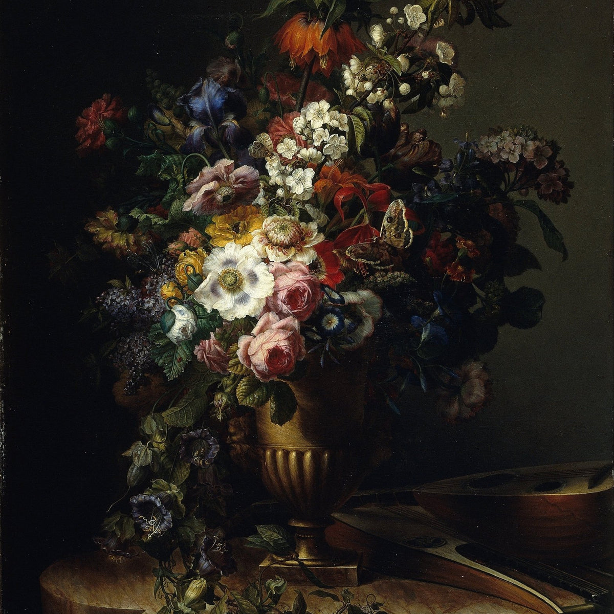 Luxury Flower Vase Still Life Handmade Canvas – Floral Oil Painting - Oil Painting Haven