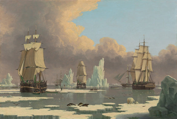 Nautical Oil Paintings - Arctic Sailing Ships Hand - Painted Canvas - Oil Painting Haven