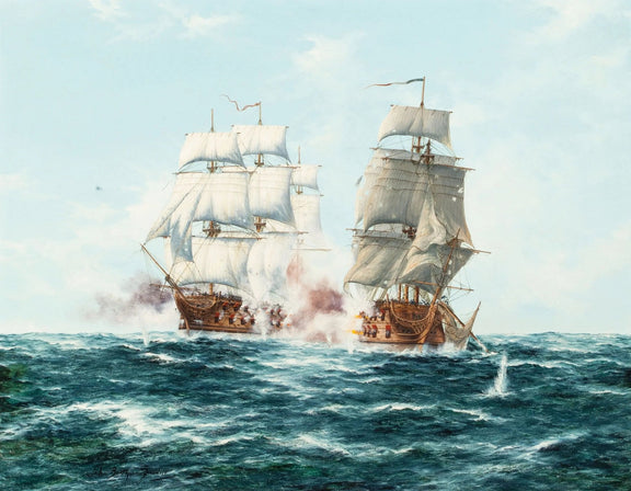 Nautical Oil Paintings - Naval Battle on Sea - Oil Painting Haven