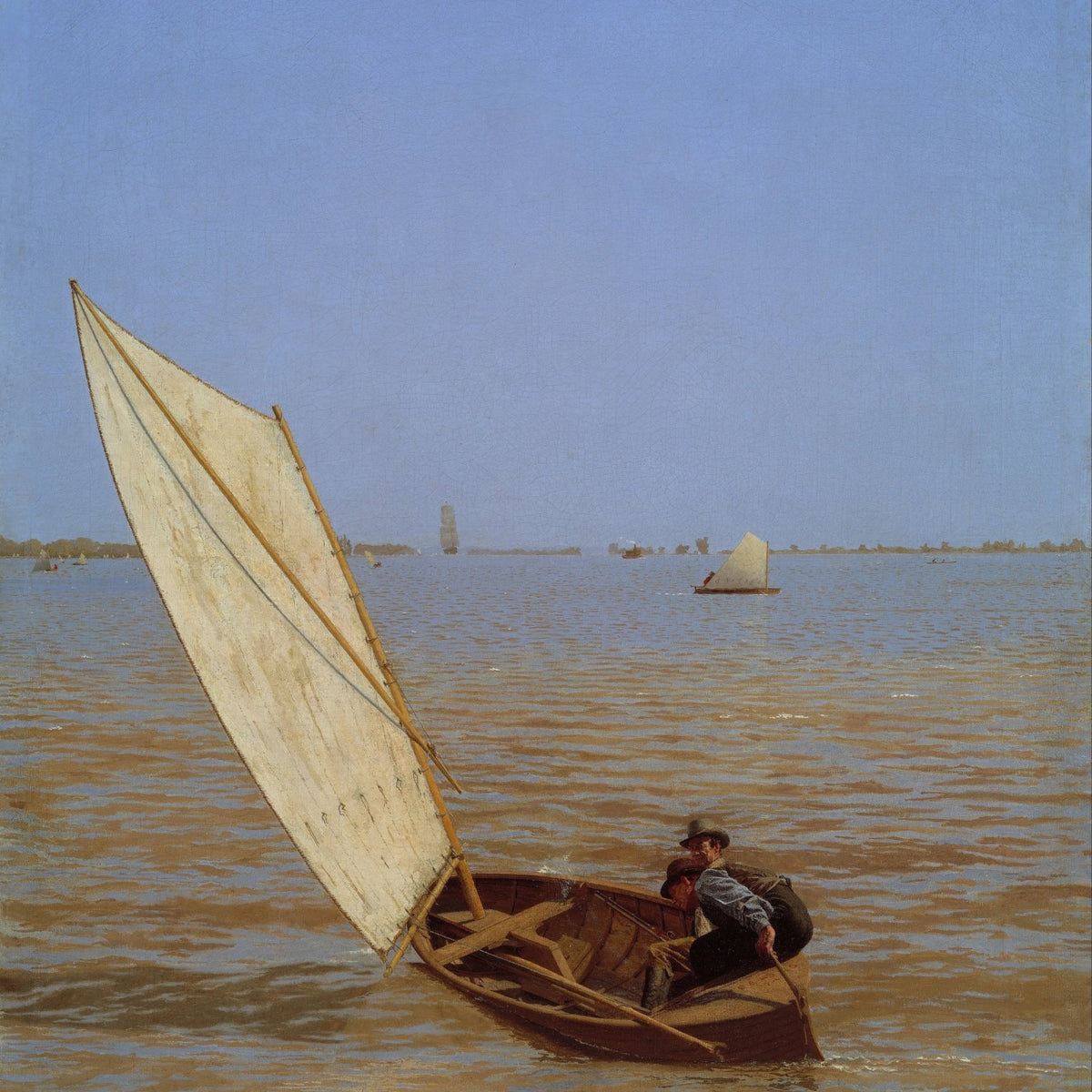 Nautical Oil Paintings - Sailing Boat on Calm Waters - Oil Painting Haven