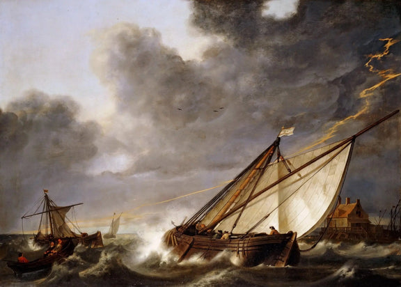 Nautical Oil Paintings - Sailing Ships in Stormy Seas - Oil Painting Haven