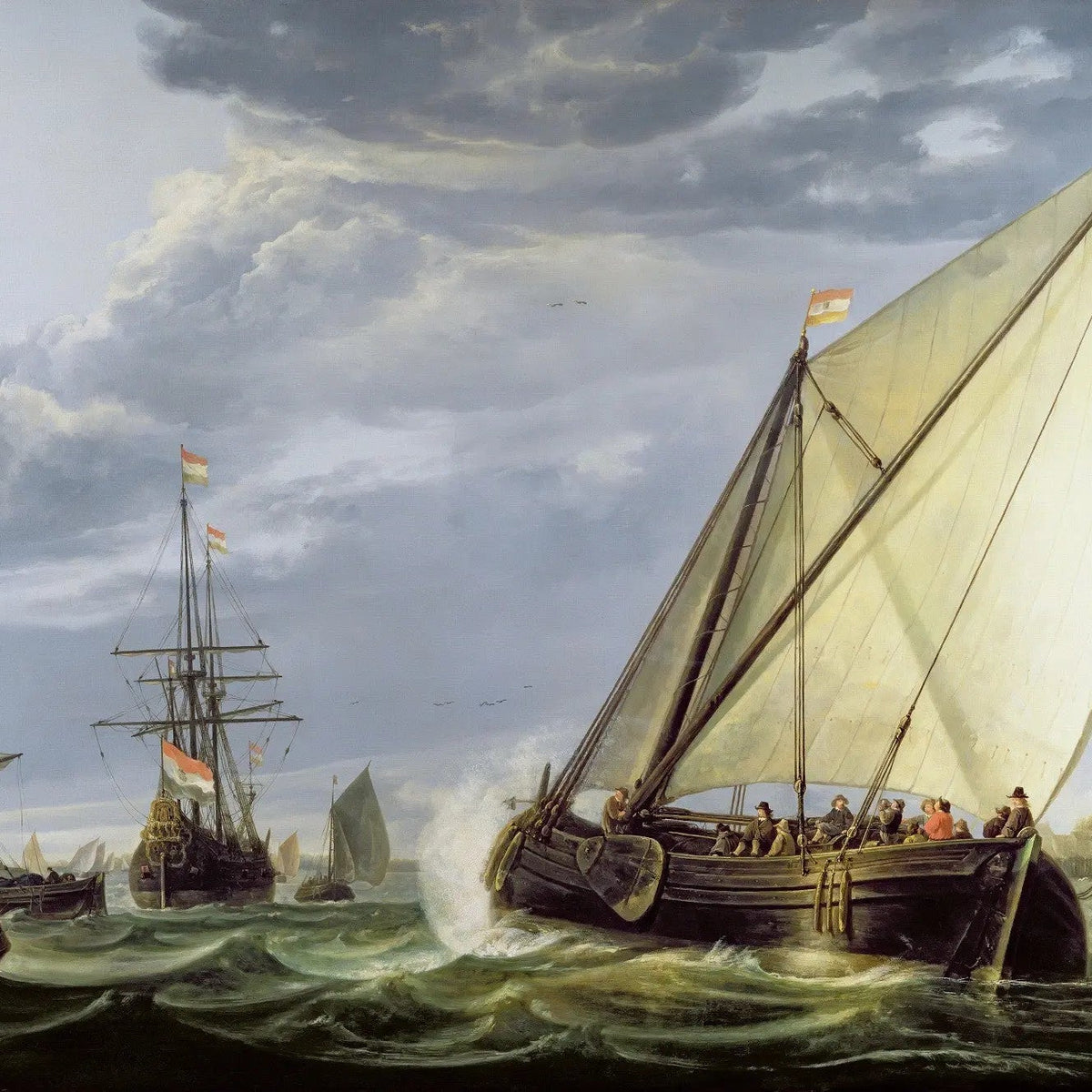 Nautical Oil Paintings - Sailing Ships on Stormy Seas - Oil Painting Haven