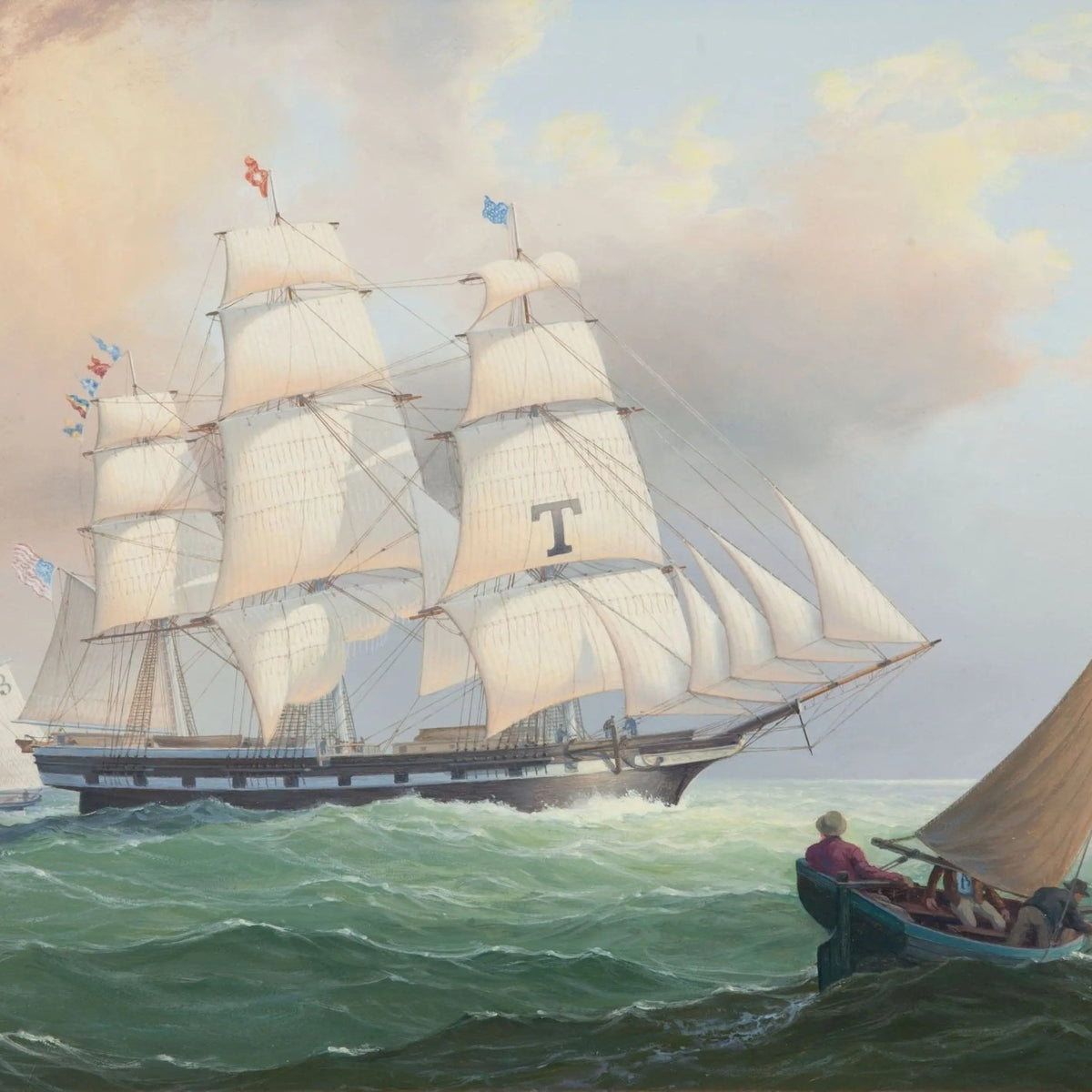 Nautical Oil Paintings - Ships in Open Sea - Oil Painting Haven