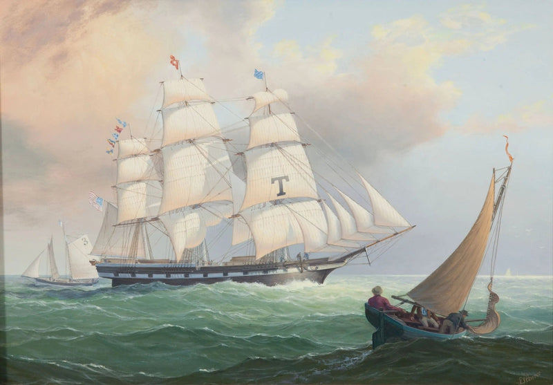 Nautical Oil Paintings - Ships in Open Sea - Oil Painting Haven