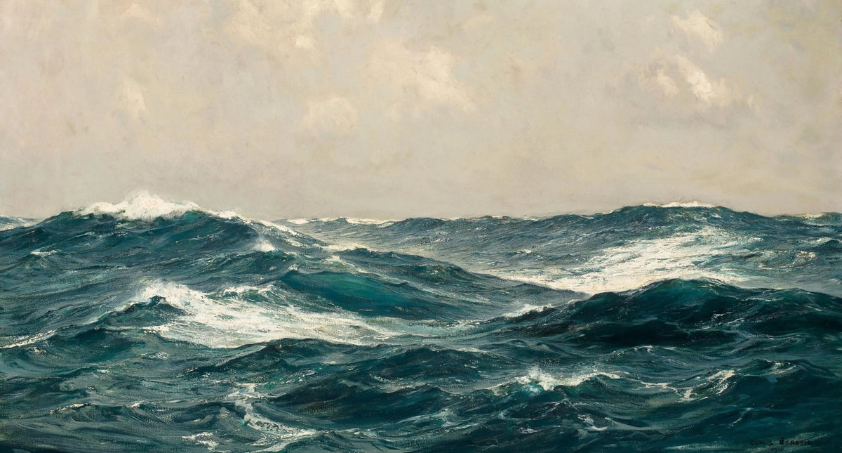 Nautical Oil Paintings - Stormy Open Sea - Oil Painting Haven