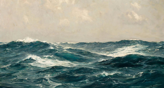 Nautical Oil Paintings - Stormy Open Sea - Oil Painting Haven