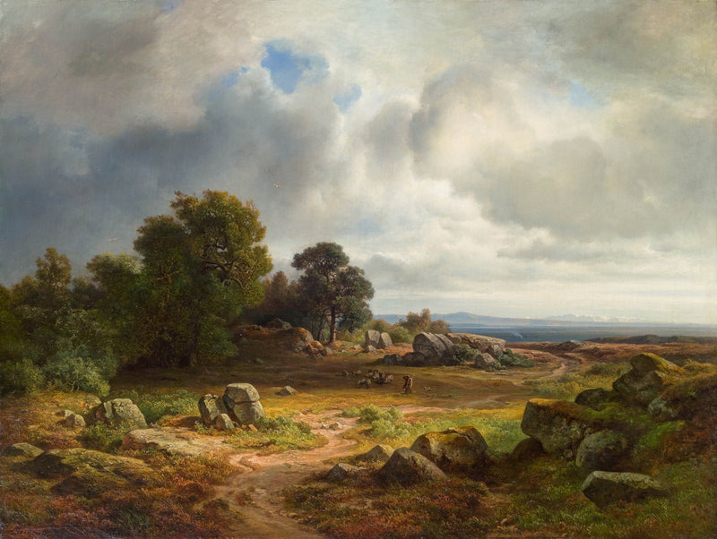 Open Countryside Path | Hand - Painted Landscape Oil Painting - Oil Painting Haven