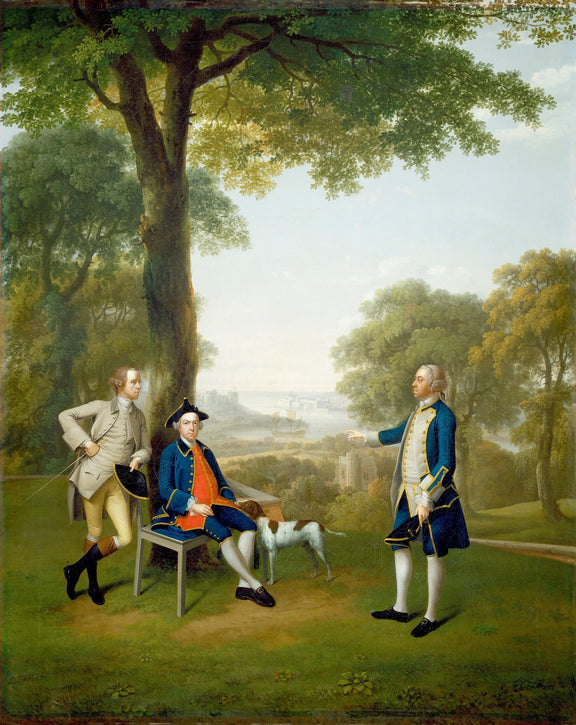People Oil Painting - 18th Century Gentlemen Landscape Scene - Oil Painting Haven