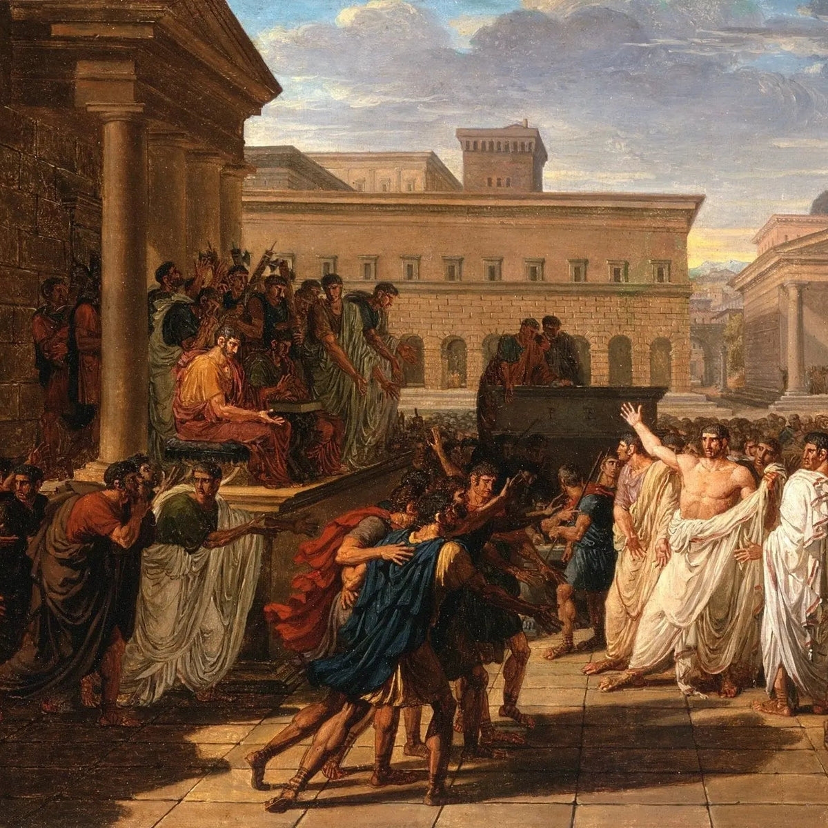 People Oil Painting - Ancient Roman Scene with Crowd - Oil Painting Haven