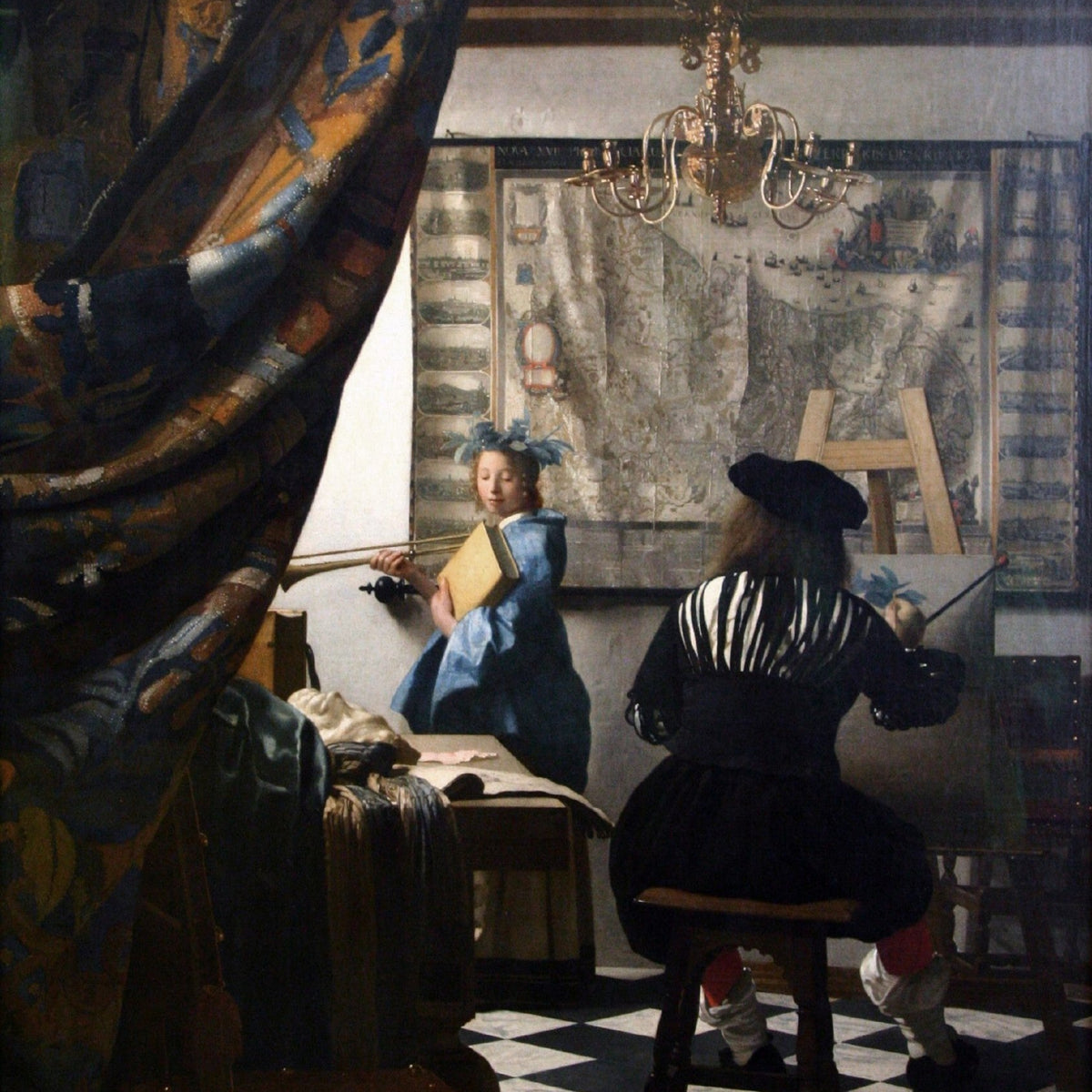 People Oil Painting - Artist Studio Scene with Painter and Model - Oil Painting Haven