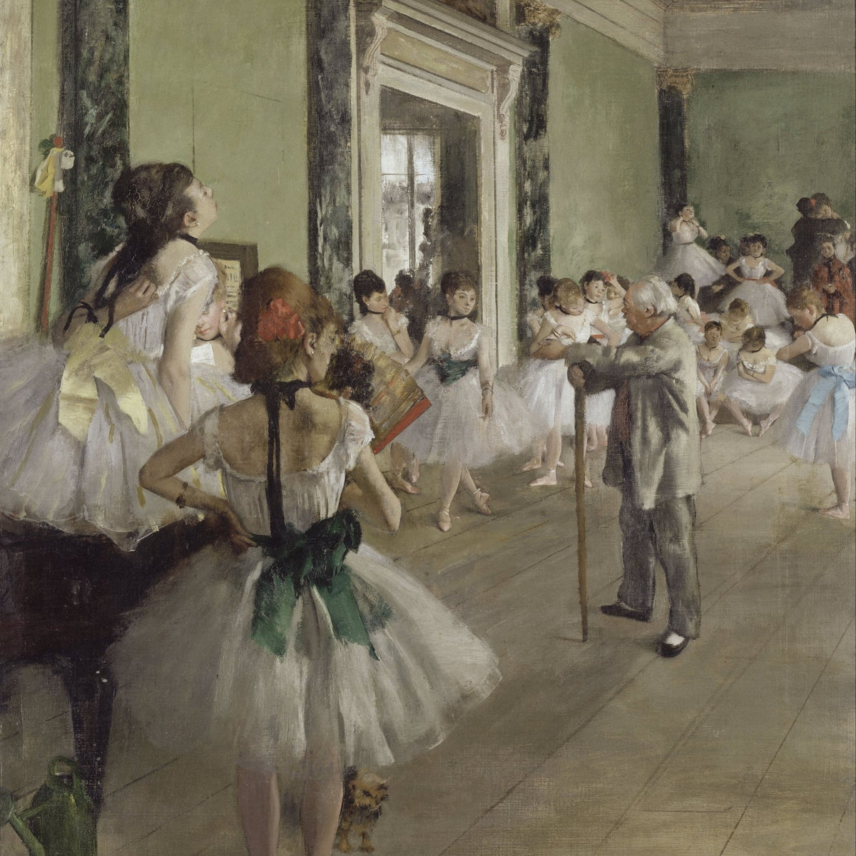 People Oil Painting - Ballet Class Dancers Studio Interior - Oil Painting Haven