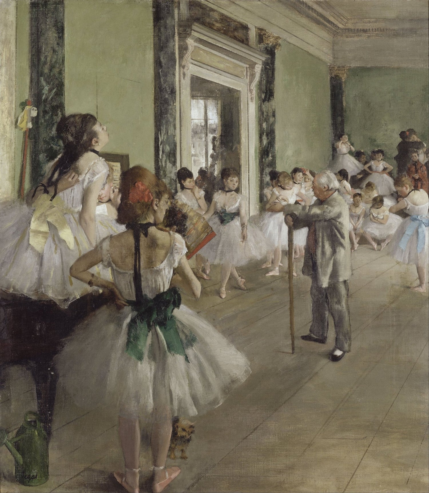 People Oil Painting - Ballet Class Dancers Studio Interior - Oil Painting Haven