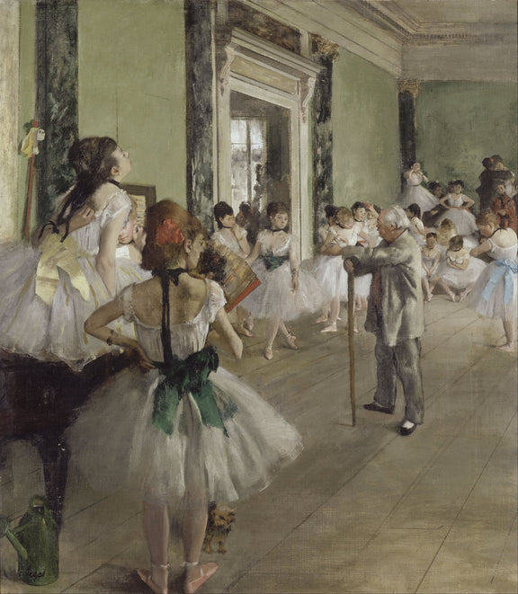 People Oil Painting - Ballet Class Dancers Studio Interior - Oil Painting Haven