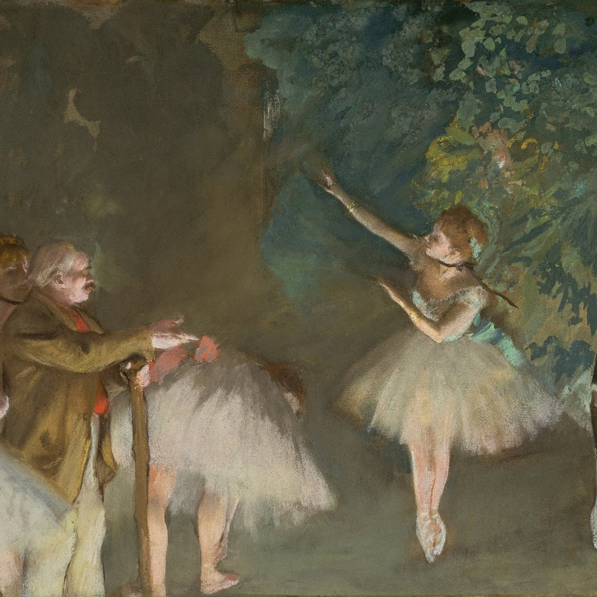 People Oil Painting - Ballet Rehearsal Dancers Backstage Scene - Oil Painting Haven