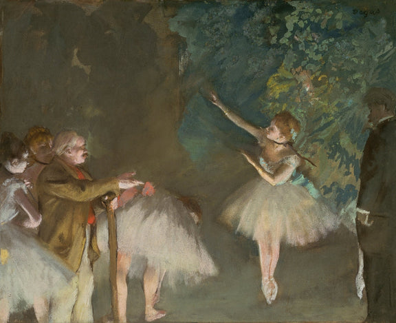 People Oil Painting - Ballet Rehearsal Dancers Backstage Scene - Oil Painting Haven