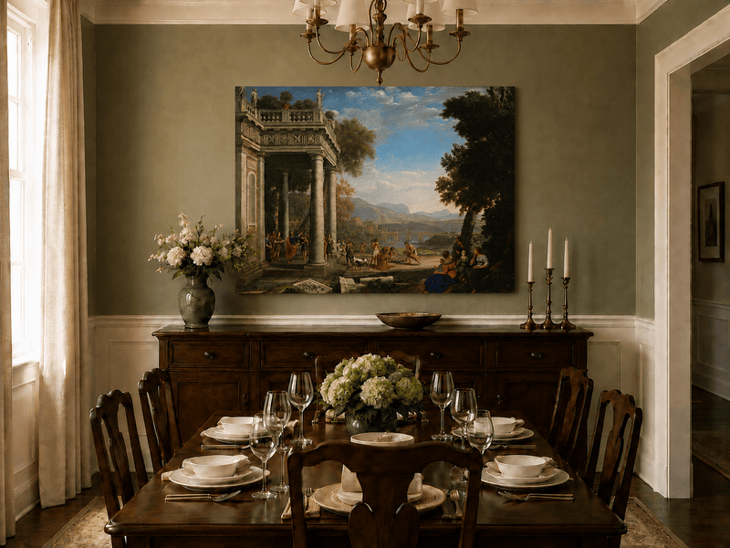 People Oil Painting - Biblical Scene in a Classical Landscape