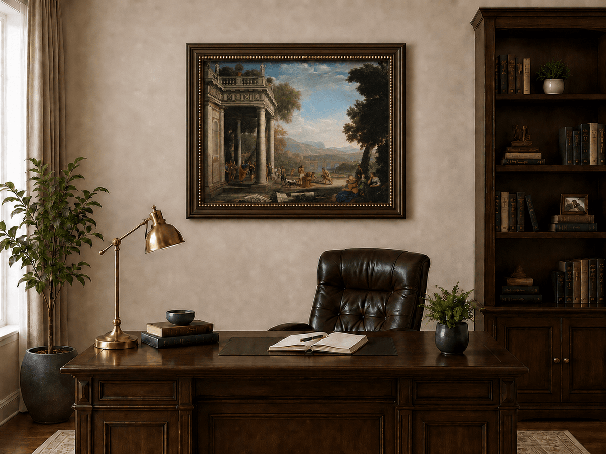 People Oil Painting - Biblical Scene in a Classical Landscape