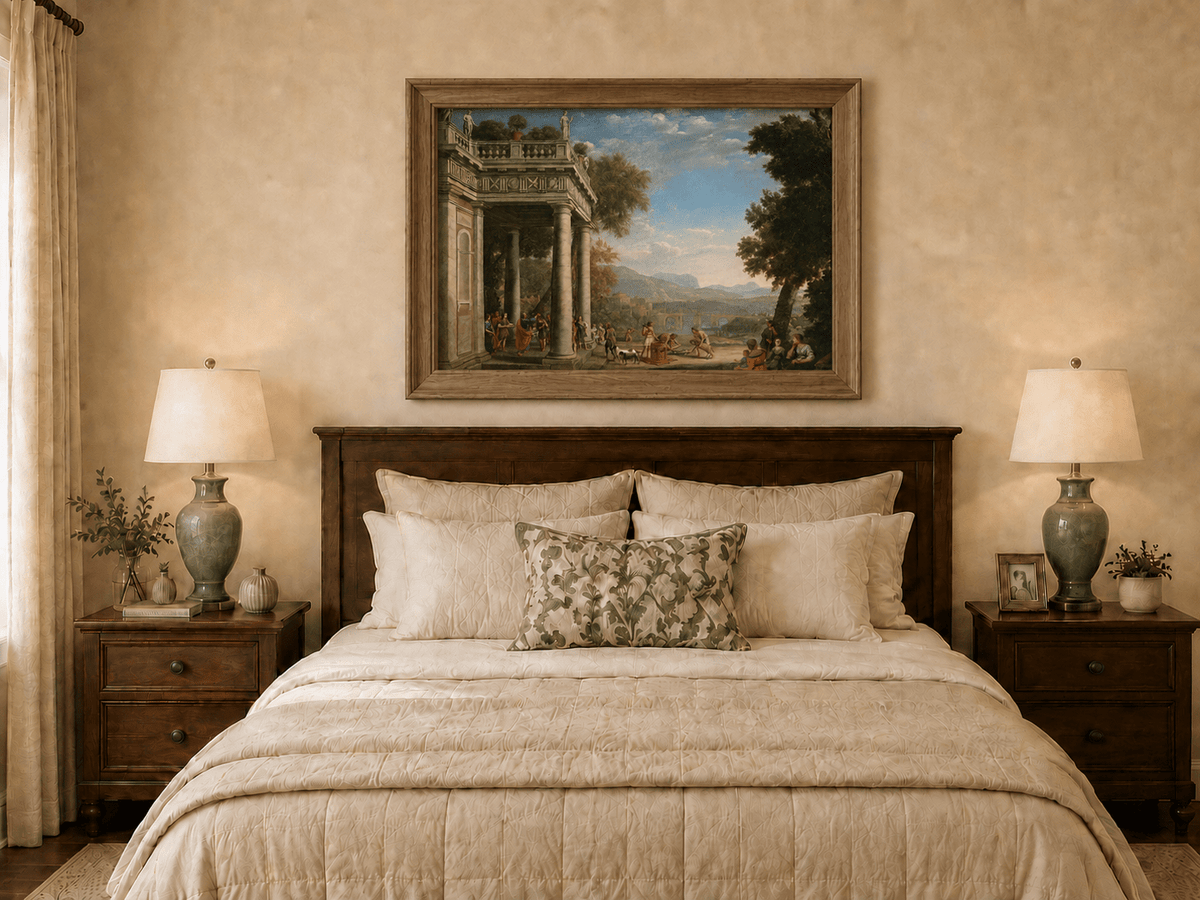 People Oil Painting - Biblical Scene in a Classical Landscape